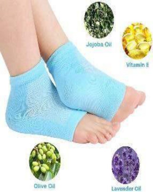 Blue Heel Gel Socks