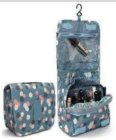 Hanging Toiletry Bag Blue Makeup Storage Pouch - SKU 180