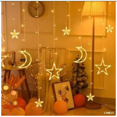 Moon & Star LED Curtain String Decorative Lights STAR MOON FAIRY LIGHT - SKU 219