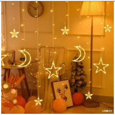 Moon & Star LED Curtain String Decorative Lights STAR MOON FAIRY LIGHT - SKU 225