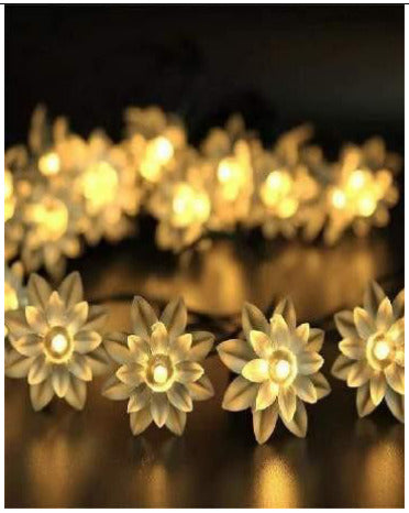 (2 16 Led Double Plastic Flower Light - SKU 233